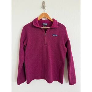Patagonia Womens Better Sweater 1/4-Zip Pullover Berry Pink Size Large
